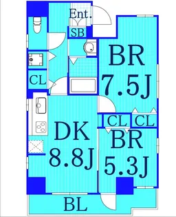 ロジュマンノーヴェ【6階】の間取り
