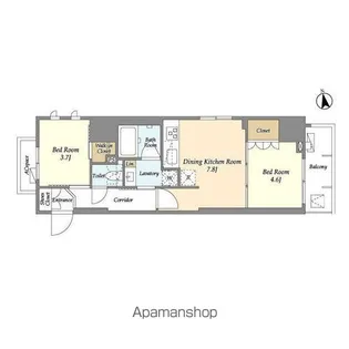 2DKの間取り画像