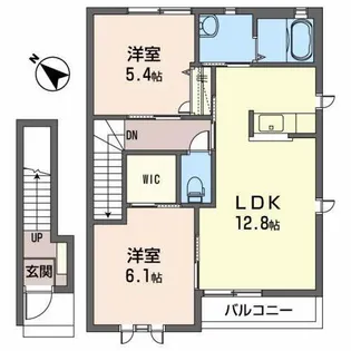 福島県郡山市八山田西4【アパート】の間取り