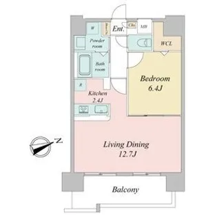 1LDKの間取り画像