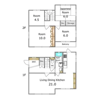 栃木県宇都宮市兵庫塚3【一戸建】の間取り