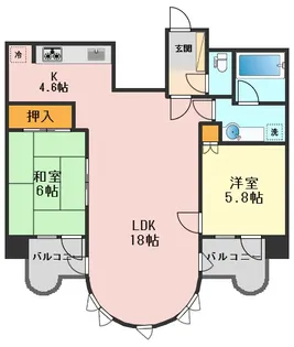 東京都江戸川区北小岩2【マンション】の間取り