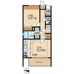 東京都八王子市兵衛2【マンション】の間取り