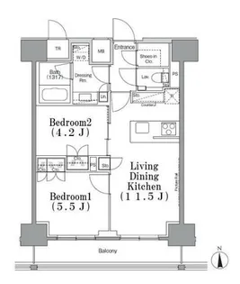 パークハビオ飯田橋【7階】の間取り