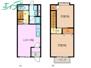三重県四日市市塩浜町【一戸建】の間取り