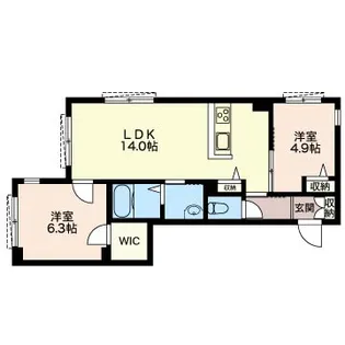 マーレエルヴィータ【1階】の間取り