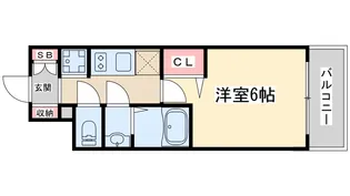 プレサンス塚本ベラビィ【6階】の間取り