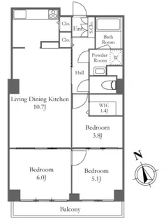 東京都中央区新川2【マンション】の間取り