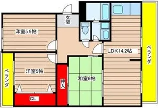シティライフ焼山【3階】の間取り