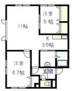プライム【2階】の間取り