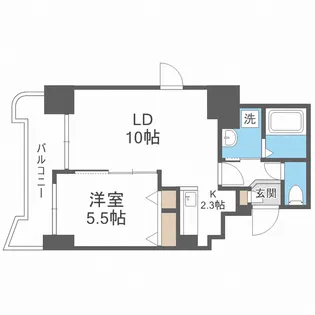 ティアラ中島公園ウエストサイド【15階】の間取り