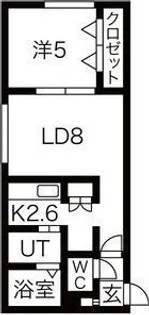 アプリーラ中央町D【2階】の間取り
