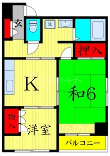 鹿骨センターハイツ【2階】の間取り