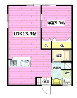 岡本アパート【2階】の間取り