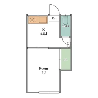 みのり荘【1階】の間取り