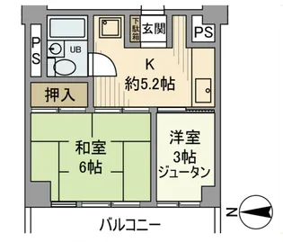 中銀南長崎マンシオン【4階】の間取り