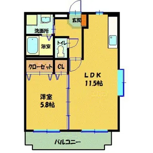 熊本県熊本市東区小山2【マンション】の間取り