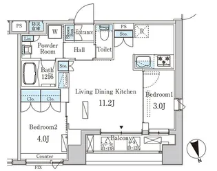 プライマル中央MINATO【6階】の間取り