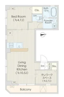 サンテラス令和-KNレジデンス-【4階】の間取り