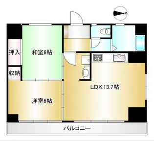 横山ハイツ【4階】の間取り