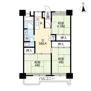 UR千早【9階】の間取り