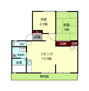 パナメゾン弐番館【1階】の間取り