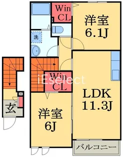 パッシィオーネM【2階】の間取り