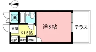 ラ・メゾン・クレール【1階】の間取り