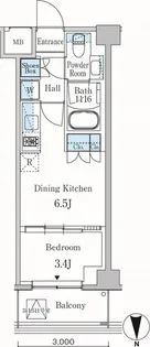 パークアクシス東蒲田【4階】の間取り