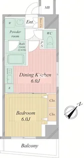 エステムプラザ市谷外濠公園【2階】の間取り