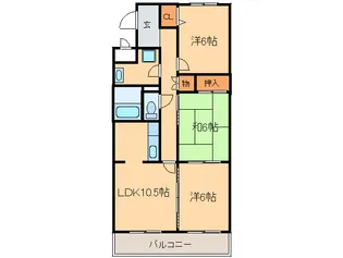 桃山台コート【2階】の間取り