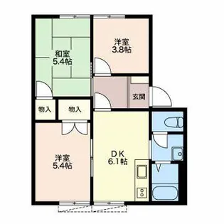 ヴェルディSEGI(セギ)A棟【1階】の間取り