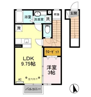 グランモアプラージュ【2階】の間取り