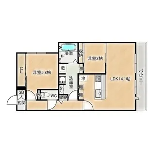 clashist新森【3階】の間取り