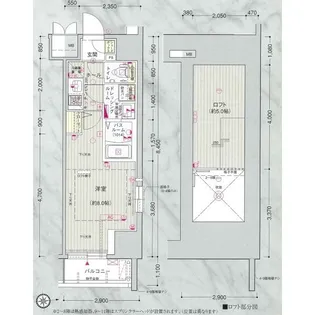 エステムコート名古屋栄デュアルレジェンド【3階】の間取り