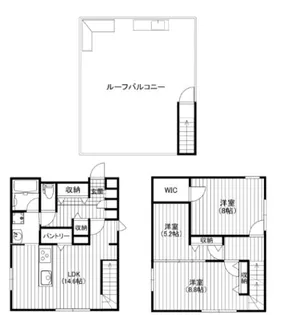 Bark Lane 西大井【1階】の間取り
