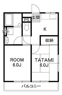 ハイツくろさき【2階】の間取り