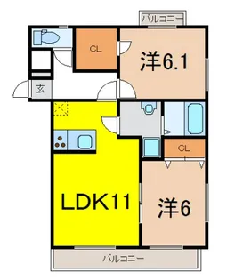 ミラコスタ【3階】の間取り