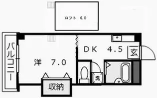 リバープール桟一【5階】の間取り