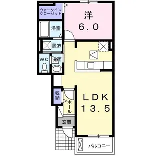 キー ミー ユー【1階】の間取り