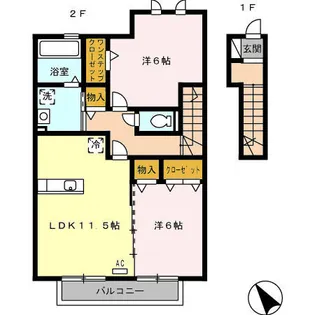 エム セジュール【1階】の間取り