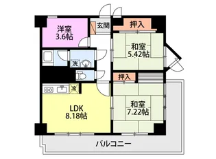 サニーアームス【4階】の間取り