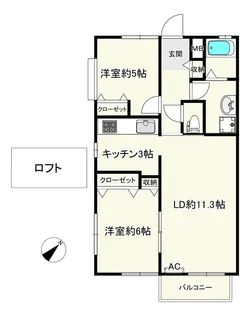 グロースEDA【2階】の間取り