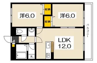 クレアール五日市【2階】の間取り