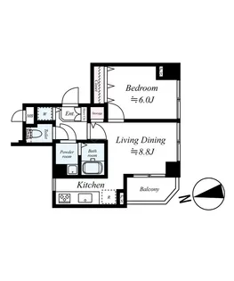 菱和パレス飯田橋【7階】の間取り