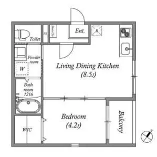 ハーモニーテラス大野【1階】の間取り
