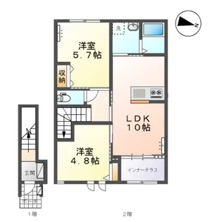 S’sコーポ【2階】の間取り