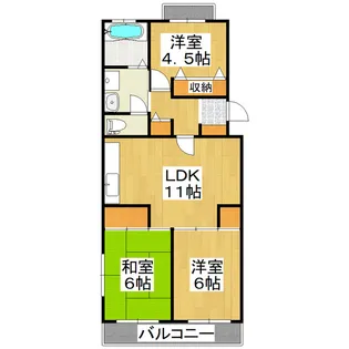 レジデンスツジムラ【3階】の間取り