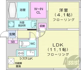 JANUS residences南郷Hills【1階】の間取り