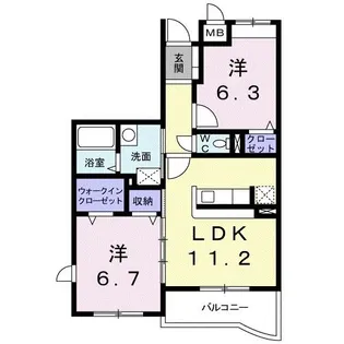 サンパレス土肥【3階】の間取り